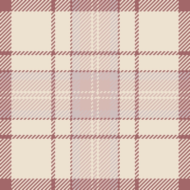 Tartan vectorial de patrón de fondo a cuadros textil con un tejido de textura de cheque sin costuras en colores claros y rojos