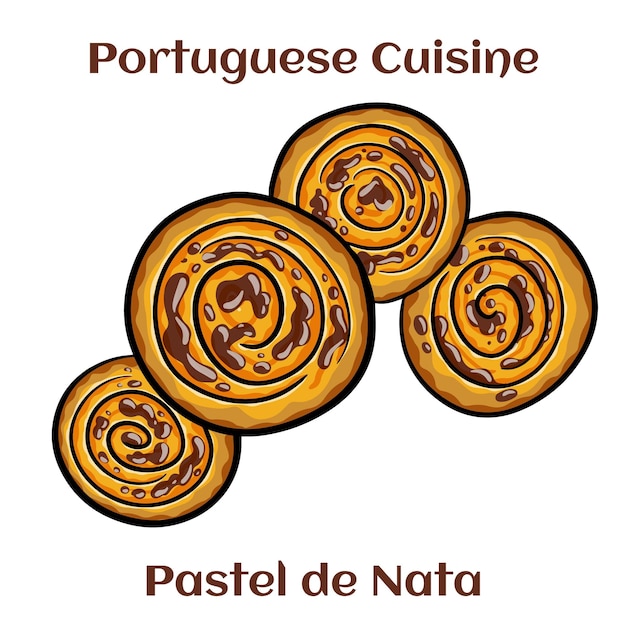 Tartas de natillas típicas portuguesas Pastel de Nata o Pastel de Belem pastelería tradicional portuguesa