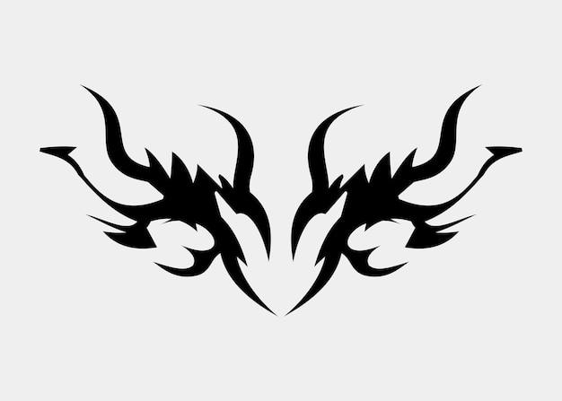 Tatuaje de cabeza de dragón tribal