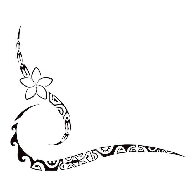 Tatuaje Diseño maorí Ornamento oriental decorativo étnico Arte tatuaje tribal Dibujo vectorial de un tatuaje
