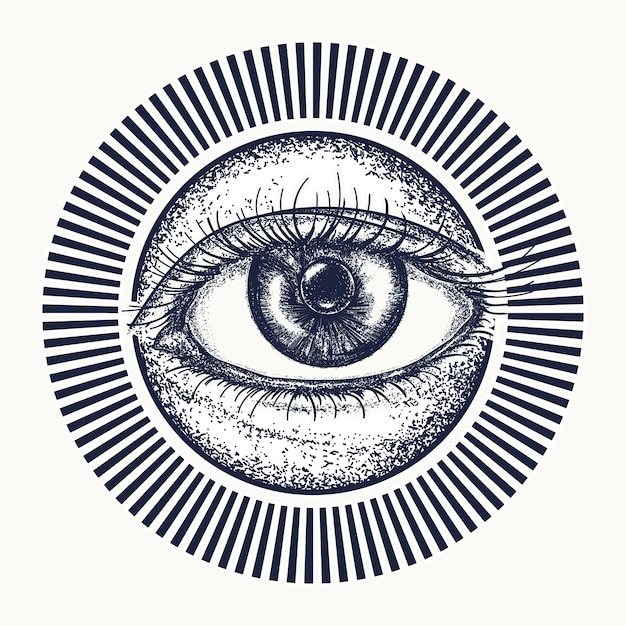 Tatuaje de ojo que todo lo ve