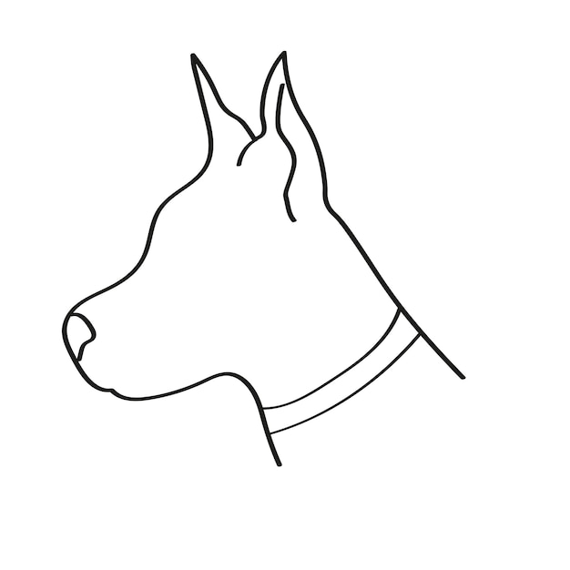 tatuaje de perro minimalista