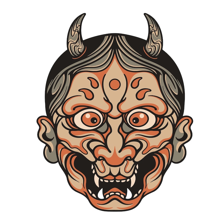 Vector tatuaje tradicional japonés