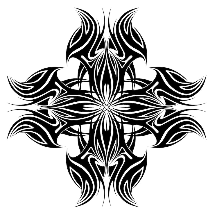 Vector tatuajes tribales en el cuerpo