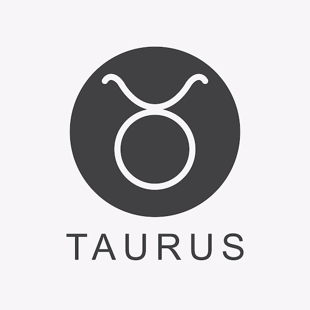 Tauro es un signo del zodiaco, un signo astrológico, un horóscopo vectorial minimalista.