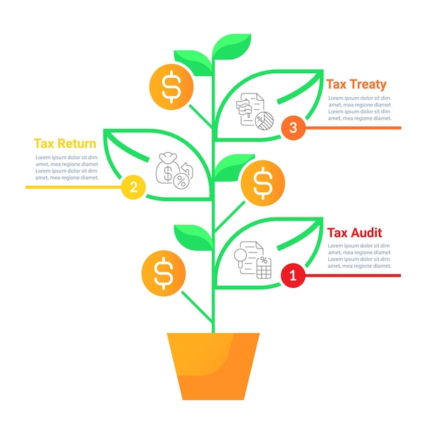 Tax optimization infographic chart design template