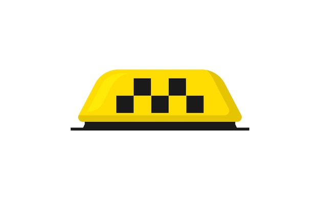 Taxi amarillo signo plano símbolo ilustración vectorial aislado