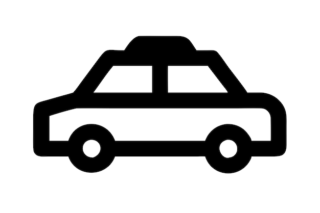Taxi Cab Silhouette Icon Vector de transporte Vehículo urbano Clipart Diseño del logotipo del taxi