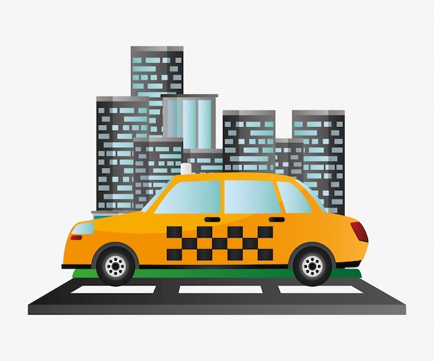Taxi car service transporte público fondo urbano
