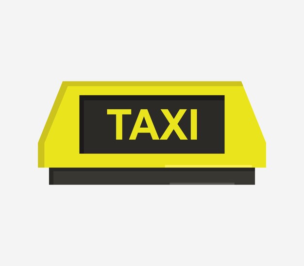 Taxi ilustrado sobre un fondo