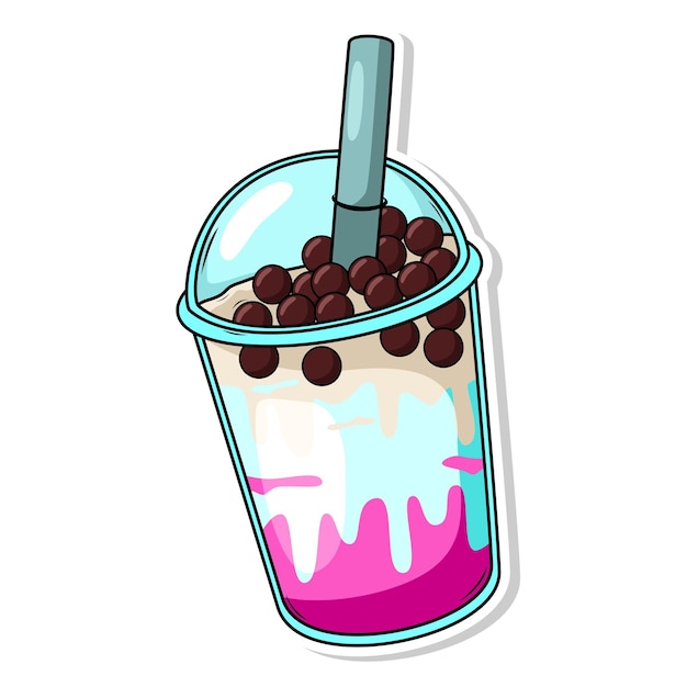 una taza de batido con una cuchara en ella