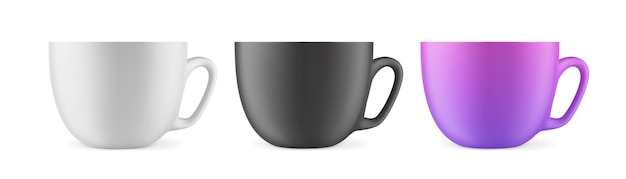 Vector una taza para bebidas vista frontal.