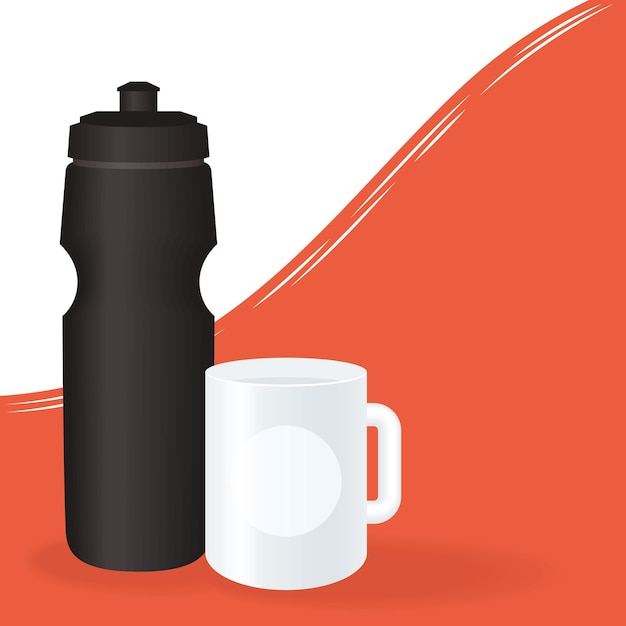 Taza y botella