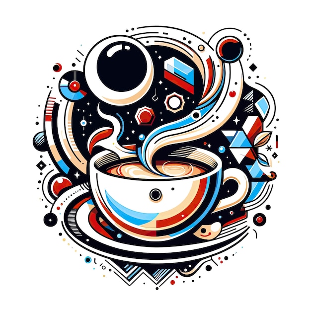 Taza de café abstracta