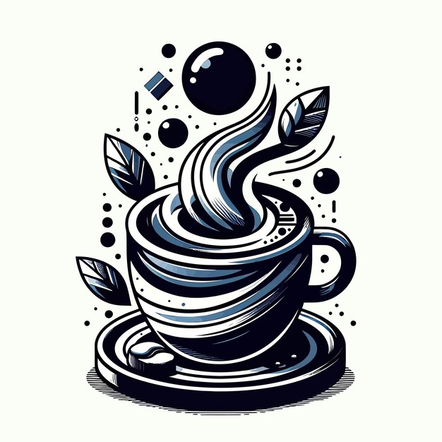 Vector taza de café abstracta