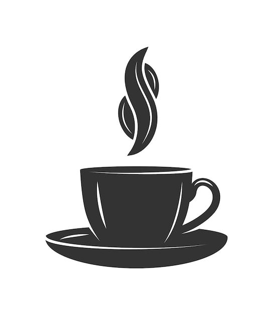 Taza de café aislada sobre un fondo blanco