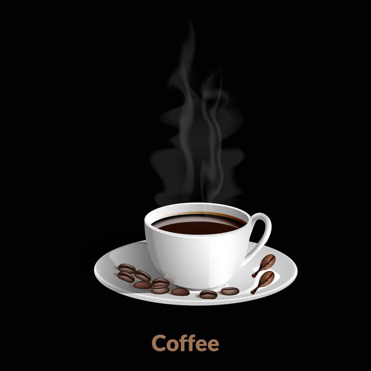Taza de café Buenos días vector realista