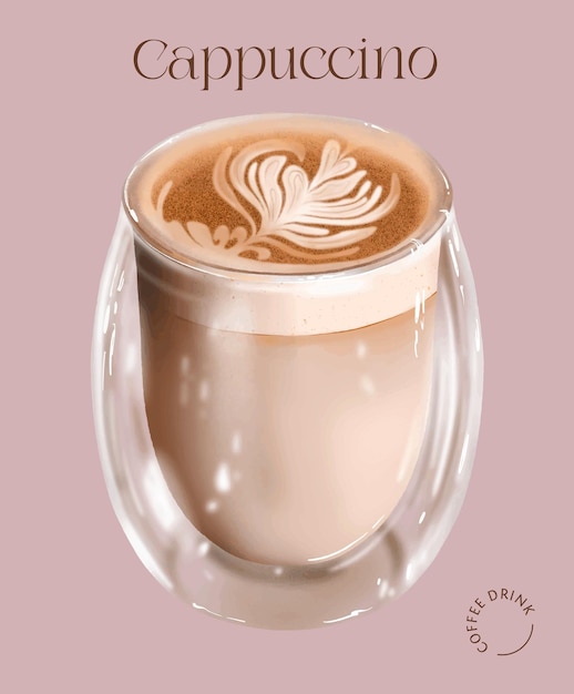 Taza de café con capuchino