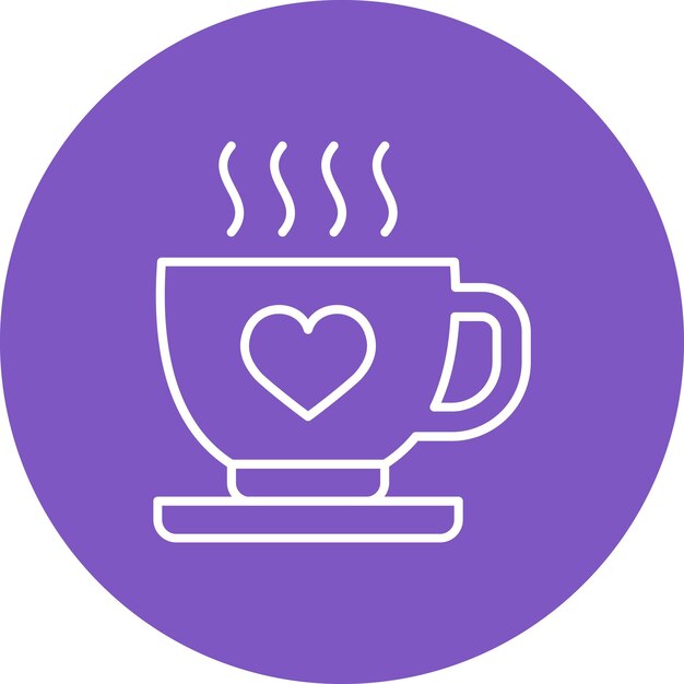 una taza de café con un corazón en ella