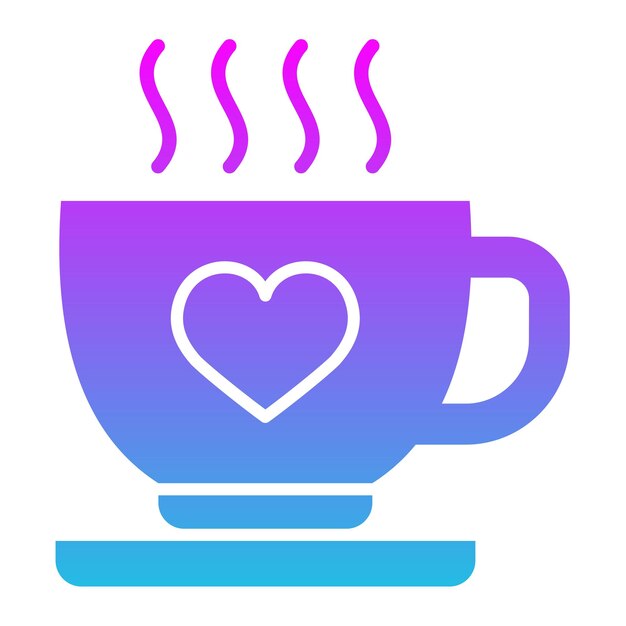 una taza de café con un corazón y un símbolo de corazón en ella