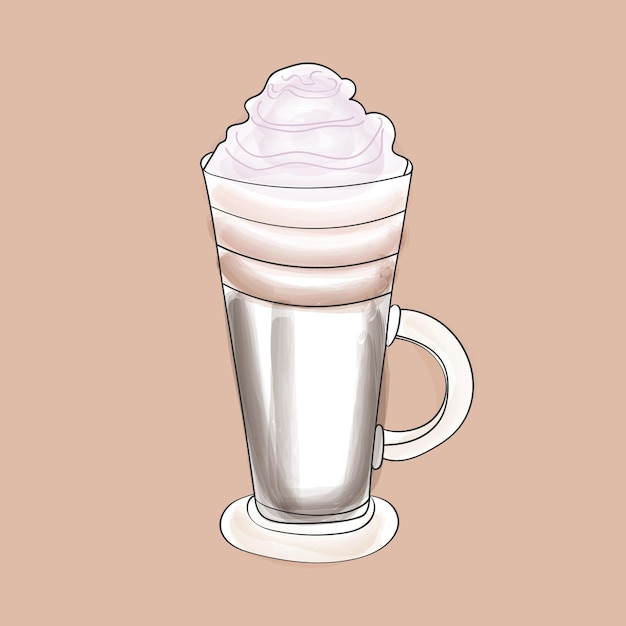 Taza de café con crema batida