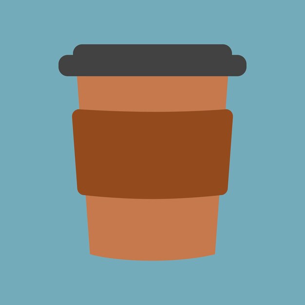 Taza de café de dibujos animados. ilustración vectorial