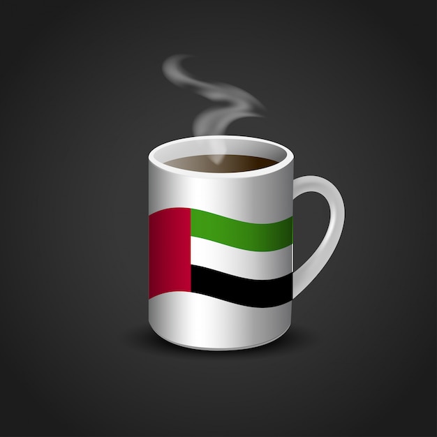 Taza de café del diseño de la bandera de United Arab Emirates