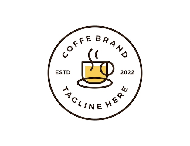 Taza de café de diseño de logotipo