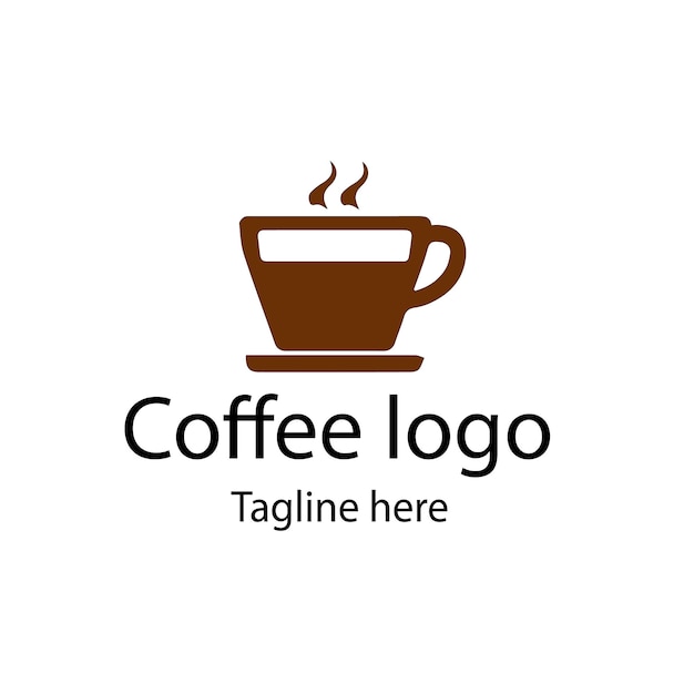 Vector taza de café de diseño de logotipo