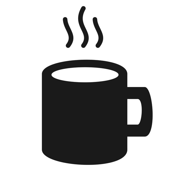 una taza de café diseño vectorial de la ilustración del icono del logotipo