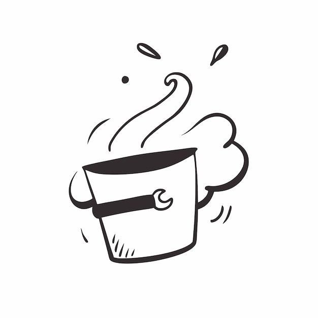Taza de café con embotellado realista