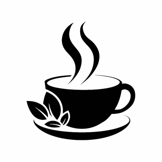 una taza de café con una flor en ella