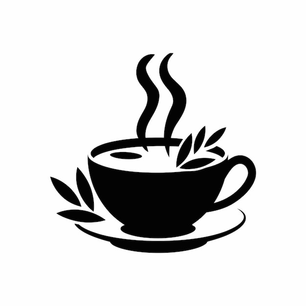 una taza de café con una flor en el medio
