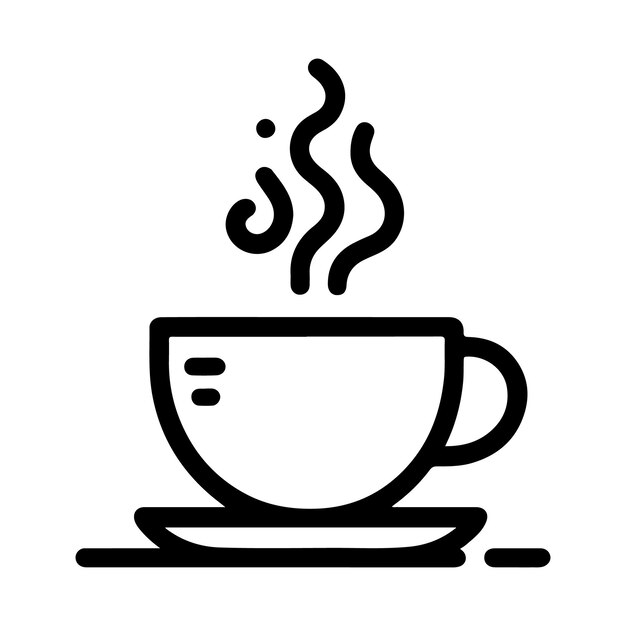 Una taza de café en un fondo blanco con una taza de cafe en el medio