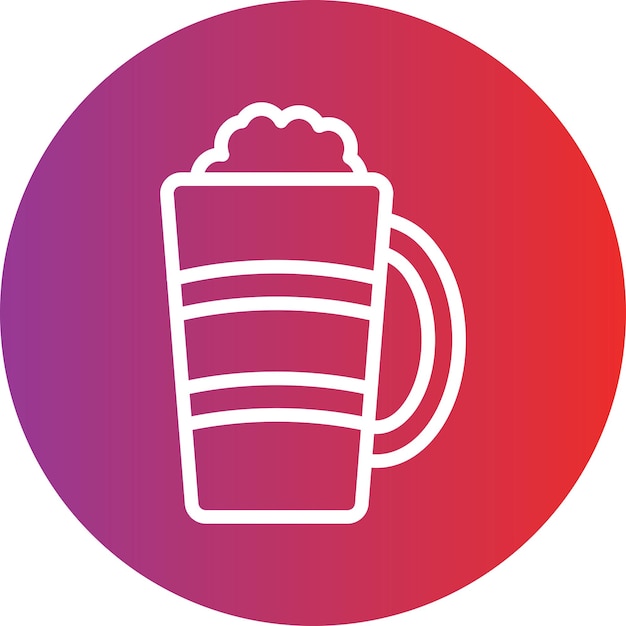 una taza de café con un fondo rojo y rosa