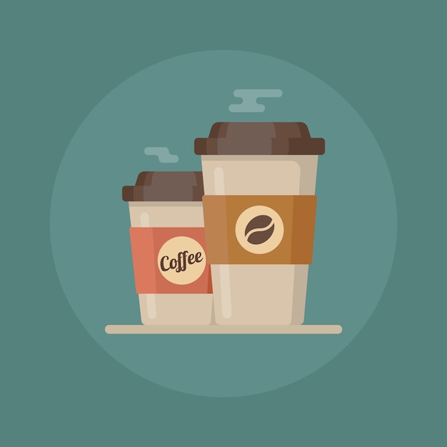 Taza de café. Ilustración de la taza de café Icono de la taza de café