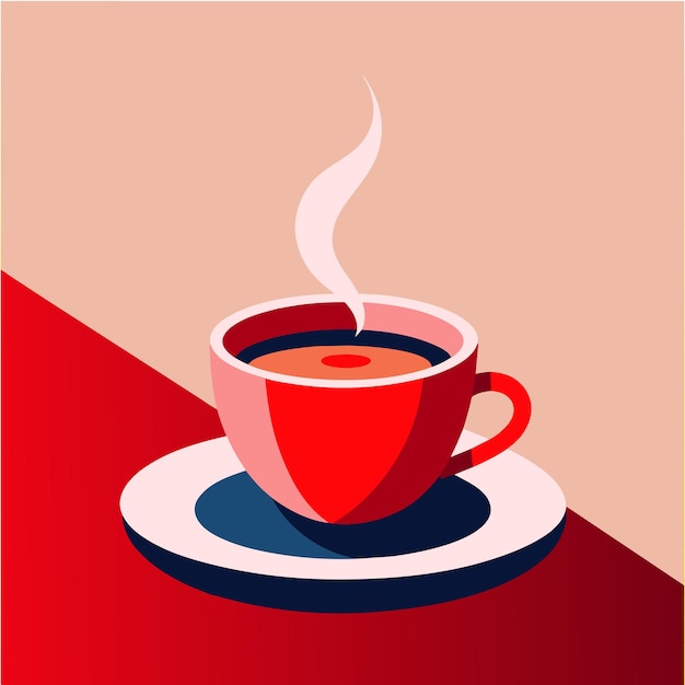 Vector taza de café ilustración vectorial