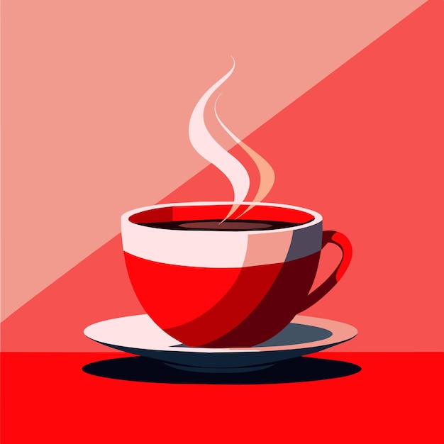 Vector taza de café ilustración vectorial