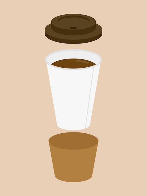 Taza de café para ir Ilustración vectorial
