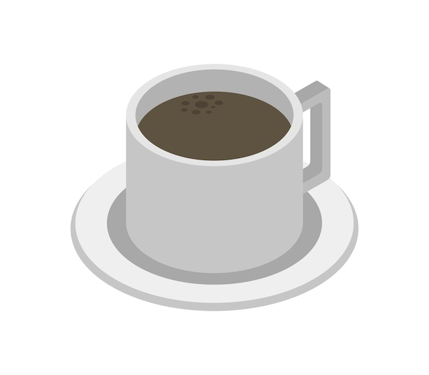taza de café isométrica