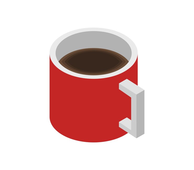Vector taza de café isométrica