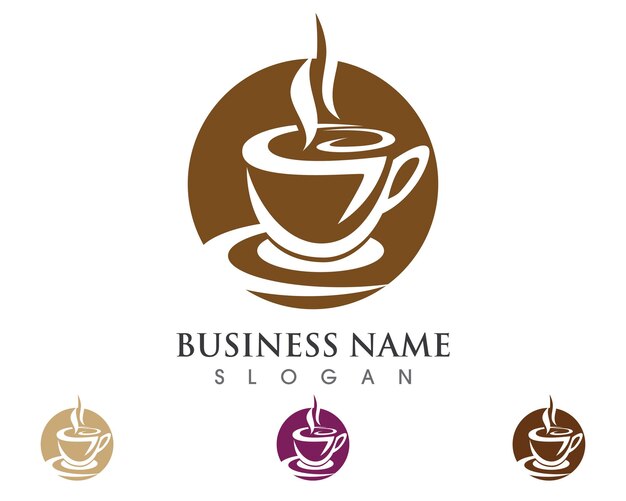 Taza de café Logo Template