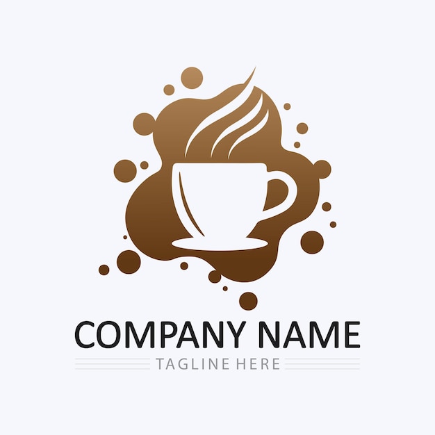 Taza de café Logo Template