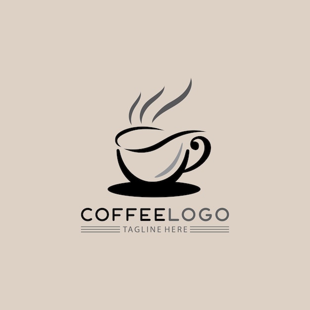 Taza de café Logo Template