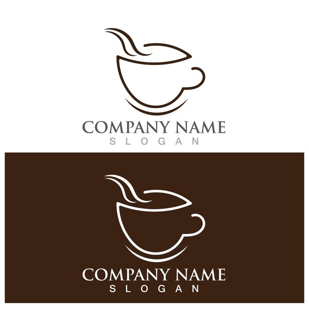 Taza de café Logo Template