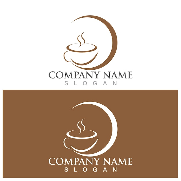 Taza de café Logo Template