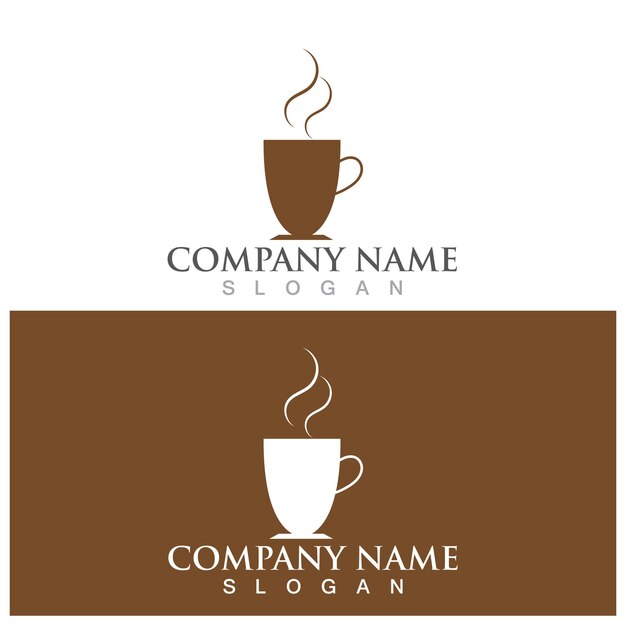 Taza de café Logo Template