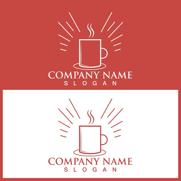 Taza de café Logo Template