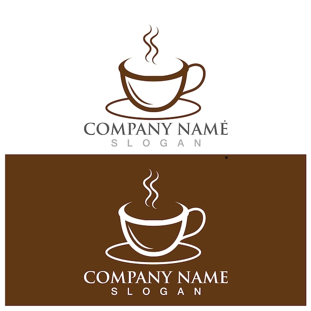 Taza de café Logo Template