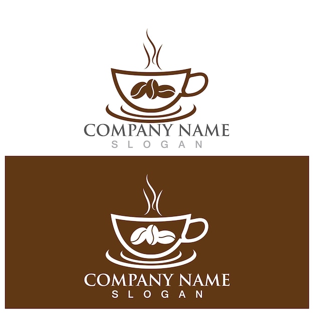 Taza de café Logo Template